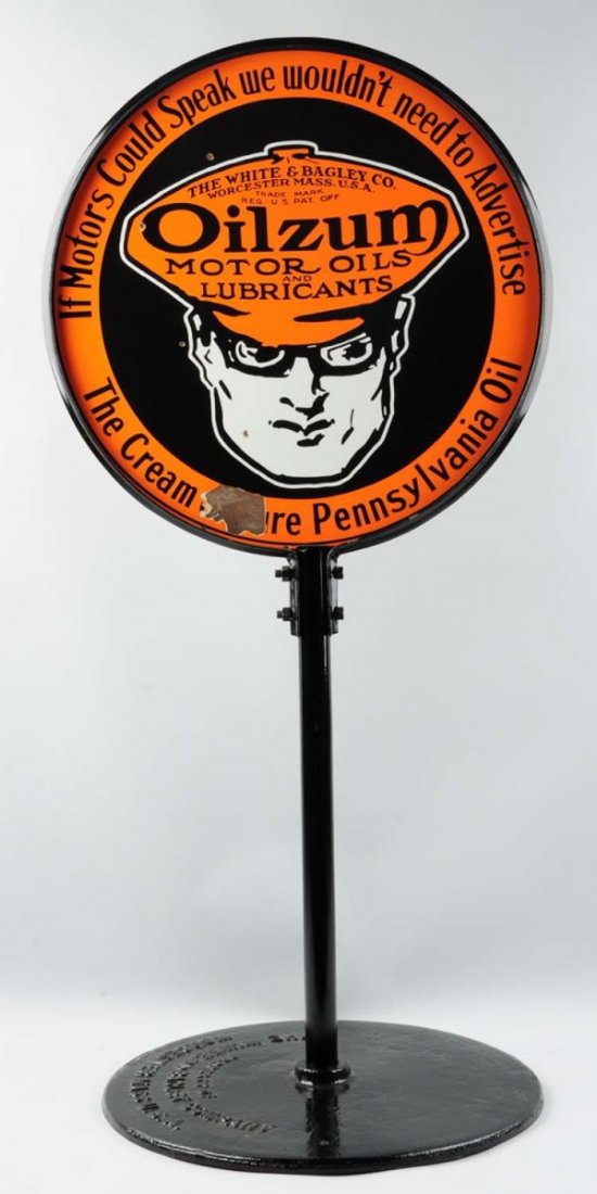 Paragon Motor Oil Porcelain Advertising Sign